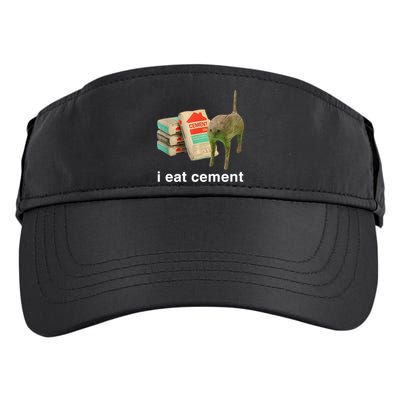 I Eat Cement Cursed Cat Funny Oddly Specific Meme Adult Drive Performance Visor