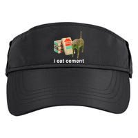 I Eat Cement Cursed Cat Funny Oddly Specific Meme Adult Drive Performance Visor