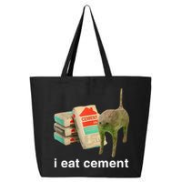 I Eat Cement Cursed Cat Funny Oddly Specific Meme 25L Jumbo Tote
