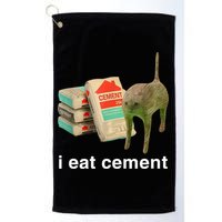 I Eat Cement Cursed Cat Funny Oddly Specific Meme Golf Towel