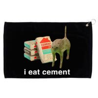 I Eat Cement Cursed Cat Funny Oddly Specific Meme Grommeted Golf Towel