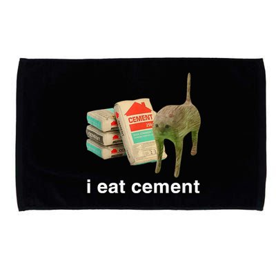 I Eat Cement Cursed Cat Funny Oddly Specific Meme Microfiber Hand Towel