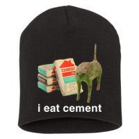 I Eat Cement Cursed Cat Funny Oddly Specific Meme Short Acrylic Beanie