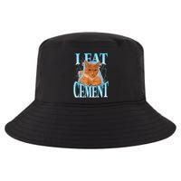 I Eat Cement Cursed Cat Funny Oddly Specific Dank Meme Cool Comfort Performance Bucket Hat
