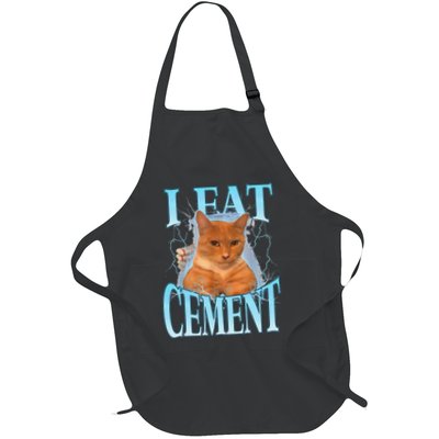 I Eat Cement Cursed Cat Funny Oddly Specific Dank Meme Apron