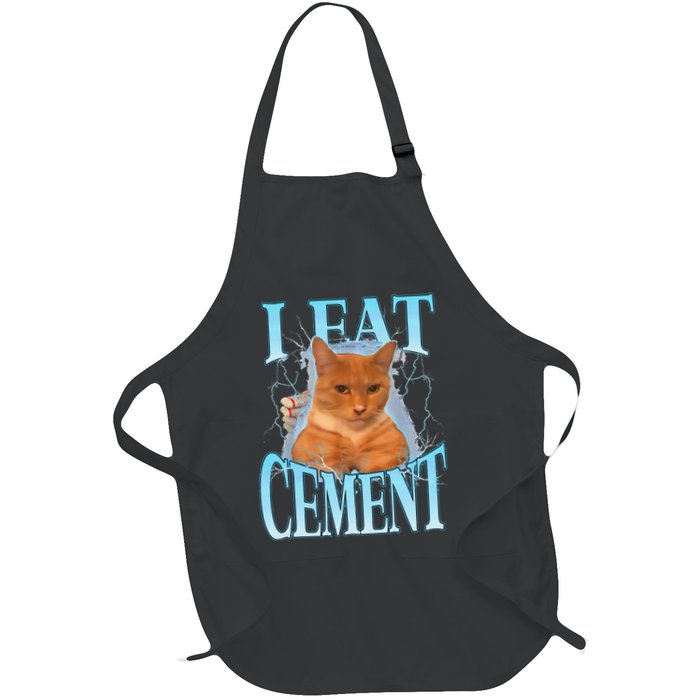 I Eat Cement Cursed Cat Funny Oddly Specific Dank Meme Apron