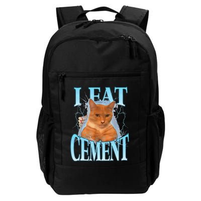 I Eat Cement Cursed Cat Funny Oddly Specific Dank Meme Backpack