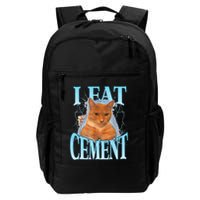 I Eat Cement Cursed Cat Funny Oddly Specific Dank Meme Backpack