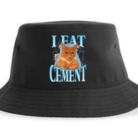 I Eat Cement Cursed Cat Funny Oddly Specific Dank Meme Sustainable Bucket Hat