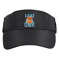 I Eat Cement Cursed Cat Funny Oddly Specific Dank Meme Adult Drive Performance Visor