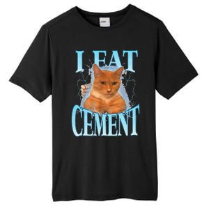 I Eat Cement Cursed Cat Funny Oddly Specific Dank Meme Tall Fusion ChromaSoft Performance T-Shirt