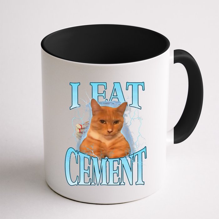I Eat Cement Cursed Cat Funny Oddly Specific Dank Meme Mug