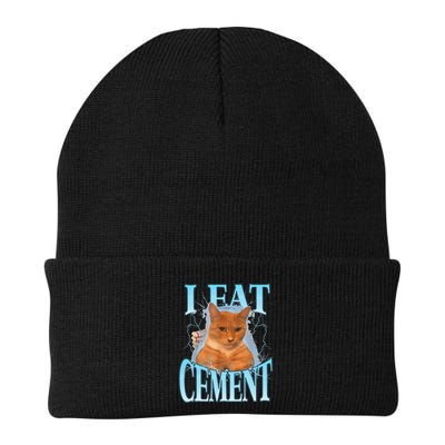 I Eat Cement Cursed Cat Funny Oddly Specific Dank Meme Beanie