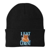 I Eat Cement Cursed Cat Funny Oddly Specific Dank Meme Beanie