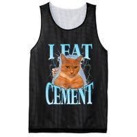 I Eat Cement Cursed Cat Funny Oddly Specific Dank Meme Mesh Reversible Basketball Jersey Tank
