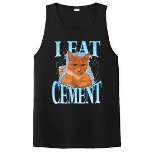 I Eat Cement Cursed Cat Funny Oddly Specific Dank Meme PosiCharge Competitor Tank