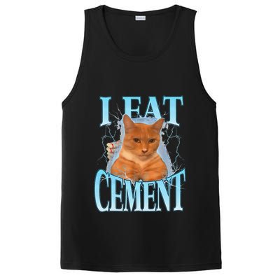 I Eat Cement Cursed Cat Funny Oddly Specific Dank Meme PosiCharge Competitor Tank