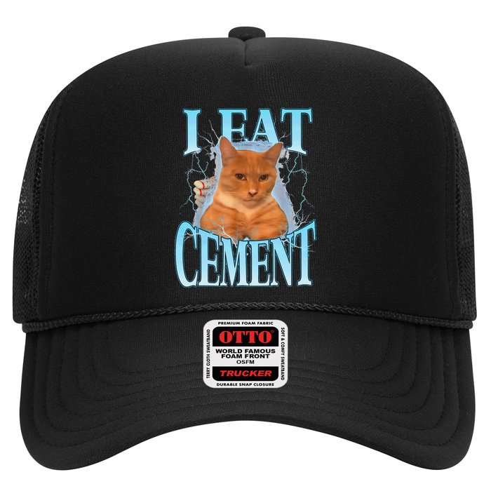 I Eat Cement Cursed Cat Funny Oddly Specific Dank Meme Hat