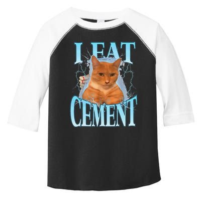 I Eat Cement Cursed Cat Funny Oddly Specific Dank Meme Toddler Fine Jersey T-Shirt