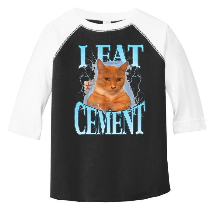 I Eat Cement Cursed Cat Funny Oddly Specific Dank Meme Toddler Fine Jersey T-Shirt