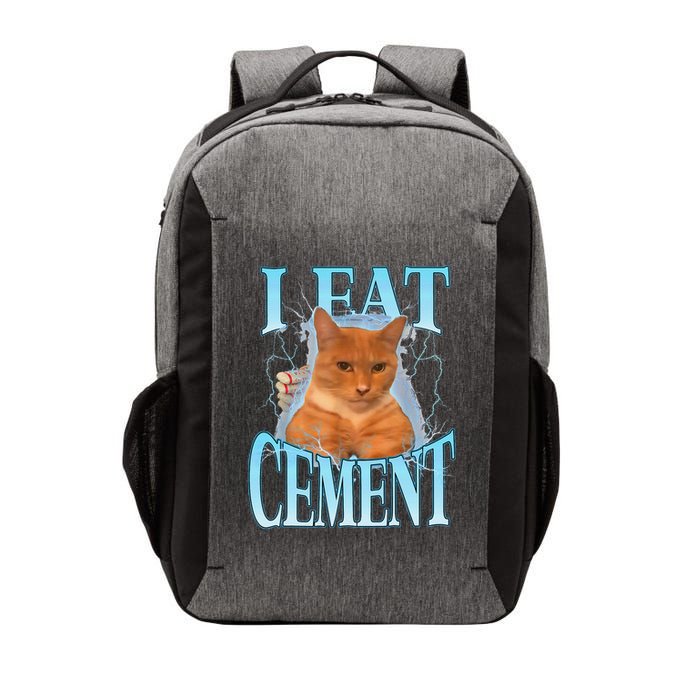 I Eat Cement Cursed Cat Funny Oddly Specific Dank Meme Vector Backpack