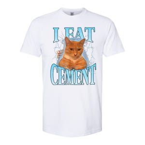 I Eat Cement Cursed Cat Funny Oddly Specific Dank Meme Softstyle CVC T-Shirt