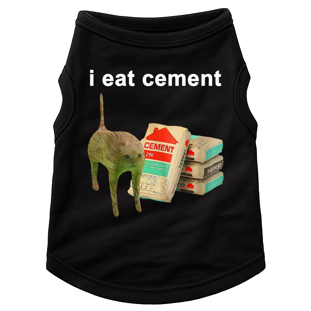 I Eat Cement Cursed Cat Oddly Specific Doggie Tank