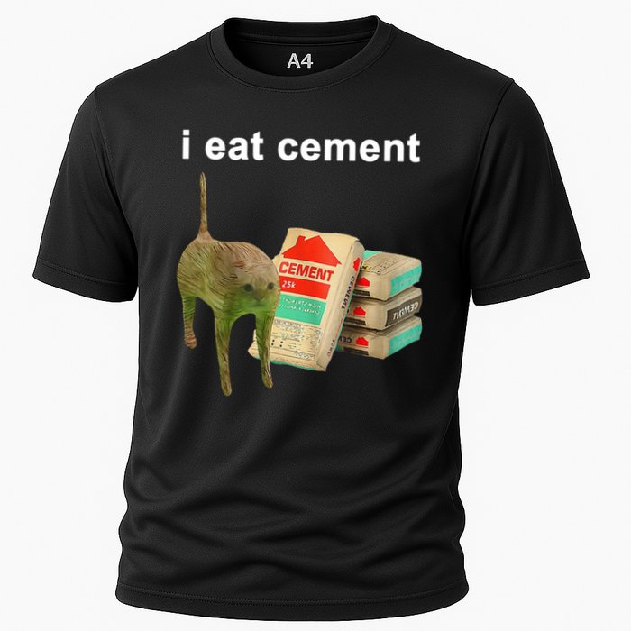 I Eat Cement Cursed Cat Oddly Specific Performance Shirt