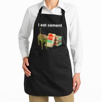 I Eat Cement Cursed Cat Oddly Specific Apron