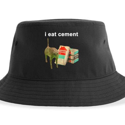 I Eat Cement Cursed Cat Oddly Specific Sustainable Bucket Hat