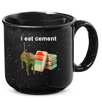 I Eat Cement Cursed Cat Oddly Specific 15oz Campfire Ceramic Mug