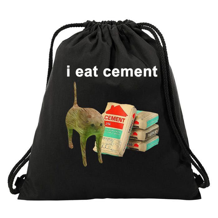 I Eat Cement Cursed Cat Oddly Specific Drawstring Bag