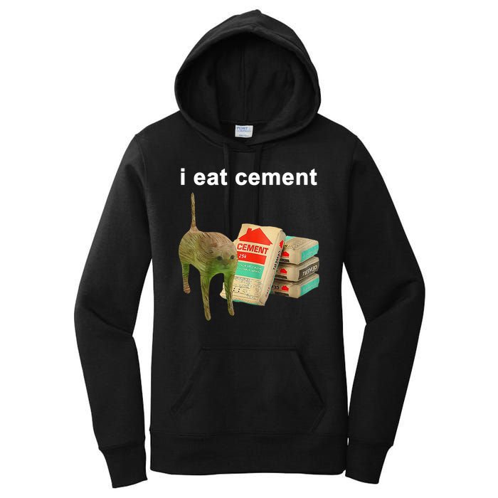 I Eat Cement Cursed Cat Oddly Specific Women's Pullover Hoodie