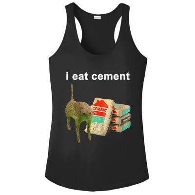 I Eat Cement Cursed Cat Oddly Specific Ladies PosiCharge Competitor Racerback Tank