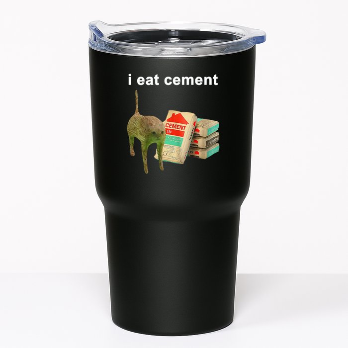 I Eat Cement Cursed Cat Oddly Specific Tumbler