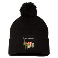 I Eat Cement Cursed Cat Oddly Specific Pom Pom 12in Knit Beanie