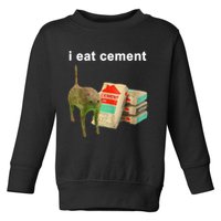 I Eat Cement Cursed Cat Oddly Specific Toddler Sweatshirt
