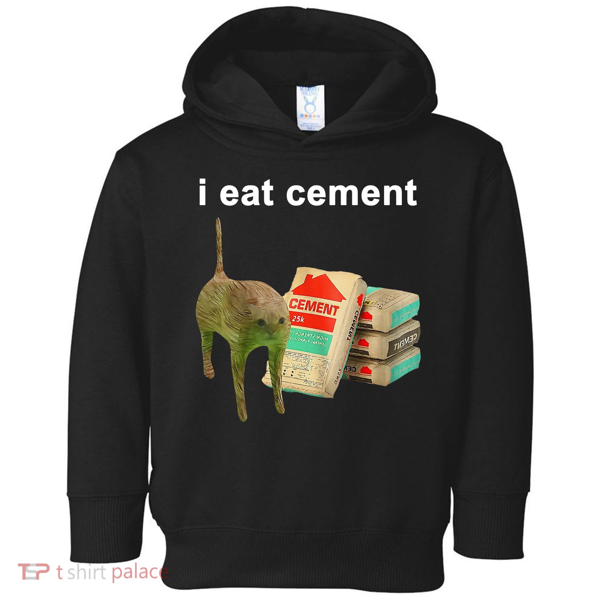 I Eat Cement Cursed Cat Oddly Specific Toddler Hoodie