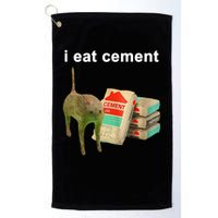 I Eat Cement Cursed Cat Oddly Specific Golf Towel