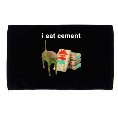 I Eat Cement Cursed Cat Oddly Specific Microfiber Hand Towel