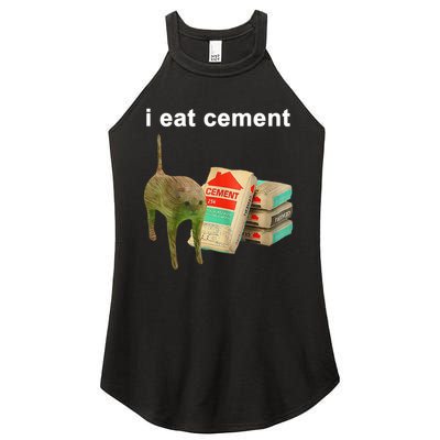 I Eat Cement Cursed Cat Oddly Specific Women's Perfect Tri Rocker Tank