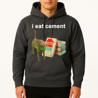 I Eat Cement Cursed Cat Oddly Specific Hoodie