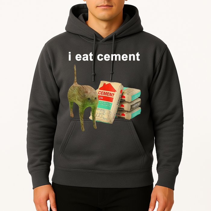 I Eat Cement Cursed Cat Oddly Specific Hoodie