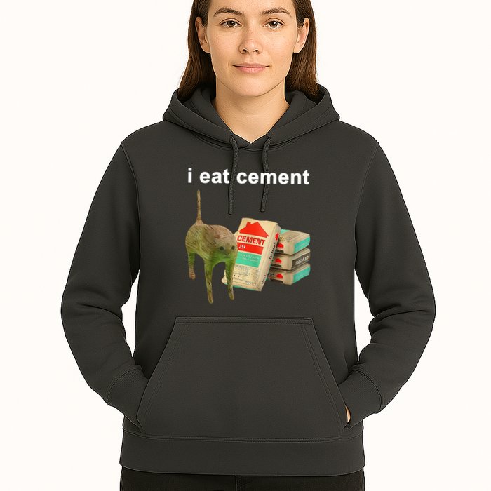 I Eat Cement Cursed Cat Oddly Specific Hoodie