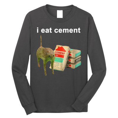 I Eat Cement Cursed Cat Oddly Specific Long Sleeve Shirt