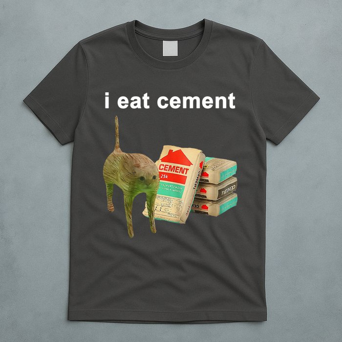 I Eat Cement Cursed Cat Oddly Specific T-Shirt