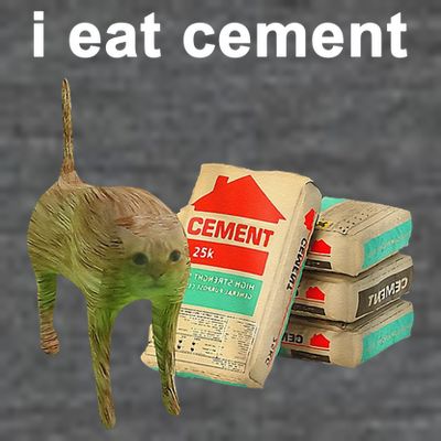 I Eat Cement Cursed Cat Oddly Specific T-Shirt