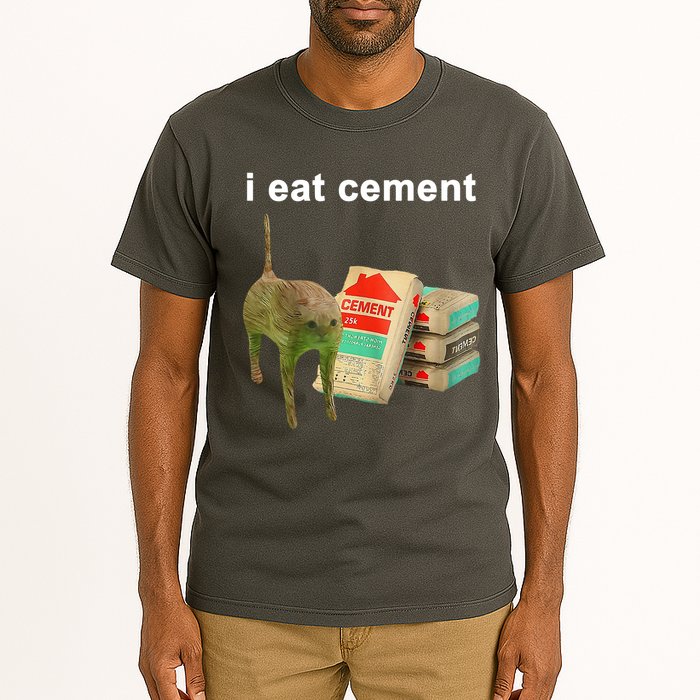 I Eat Cement Cursed Cat Oddly Specific Tall T-Shirt