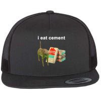 I Eat Cement Cursed Cat Oddly Specific Flat Bill Trucker Hat