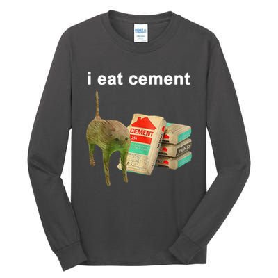 I Eat Cement Cursed Cat Oddly Specific Tall Long Sleeve T-Shirt
